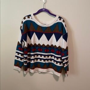 Hot & Delicious Multicolor Knit Sweater size large
